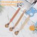Silicone Dummy Clips Set - 3pcs Soother Chains with Adapter Ring for Baby Pacifiers - Orange - One-Piece Design - Gender Neutral Option for Boys and Girls - Buy Online on GoSupps.com