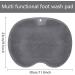 Foot Brush for Shower | Non-Slip Silicone Massage Pad & Laundry Massager | Relieve Tired Feet - Gray - Buy Online on GoSupps.com