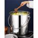 Stainless Steel Bucket 6L/12L/20L Kitchen Stainless Steel Bin with Lids and Handle Water Bucket (Color : Silver 25cm) - Buy Online on GoSupps.com