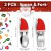 BEWOS Baby Cutlery Set - 2Pcs 304 Stainless Steel Spoon & Fork for Self Feeding | Toddler Safe & Dishwasher Safe | Christmas Baby Gift - Buy Online on GoSupps.com