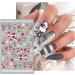 JMEOWIO 10 Sheets Christmas Nail Art Stickers Decals Self-Adhesive Snowflake Xmas Winter Holiday Cute Nail Supplies Nail Art Design Decoration Accessories - Buy Online on GoSupps.com