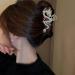 amangul Shining Dragon Shape Hair Claw Hot Girls Cheongsam Chinese Style Dragon Ponytail Hair Clip for Woman(2 Grippers Silver Dr) - Buy Online on GoSupps.com