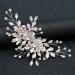 Rose Gold Rhinestone Leaf Wedding Hair Clip - Bridal Headpiece for Brides and Bridesmaids - Buy Online on GoSupps.com