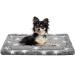 EMPSIGN Fancy Dog Bed Mat, Pet Bed Pad Reversible (Cool & Warm), Machine Washable Crate Pad, Pet Sleeping Mat for Small to XXX-Large Dogs, Grey, Star Pattern S (24"x18"x1.1")