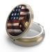 Pill can box with mirror retro 3 compartments Small Pill Dose Bronze Small Round Pill Dose or vitamins fish oil dietary supplements pills containers 1 piece Y-13 flag baseball