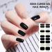 Semi Cured Gel Nail Strips - 20pcs Gel Nail Wraps - Glitter Black Mix Color Long Lasting Gel Nail Polish Strips Manicure Set Stickers with UV Light Required (Glitter Black) - Buy Online on GoSupps.com