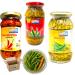 Spicy Pickle Bundle: Ashoka Chilli Pickle 480g + Green Chilli Pickle 500g + Red Chilli Pickle In Olive Oil 300g (1.280Kg)