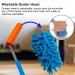 Microfiber Duster with Telescoping Extension Pole - Extendable Washable Mini Dusters for Cleaning Car, Window, Furniture & Office (Blue/Grey) - Buy Online on GoSupps.com