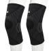 1 Pair Knee Sleeves Knee Compression Sleeve for Men Women Knee Brace for Arthritis Pain Relief Knee Brace Support for Fitness Running Climbing (L)