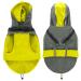 Mosucoirl dog coat waterproof with dishes waterproof dog coat dog coat with a hooded dog rain coat with reflective windproof rain jacket waterproof for small medium-sized dogs 2xl green