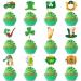 ICNYEKl 24 Pieces of St. Patrick'S Day Cupcake Decoration Clover Cake Decoration for Baby Showers Birthday Cake Decoration Supplies