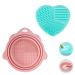 Makeup Brushes Cleaner Foldable Portable Makeup Brush Cleaning Bowl with Silicone Cleaning Mat sy to Clean the Makeup Brush Powder Puff Sponge