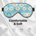 Buy White Daisy Light Blue Sleep Mask | Adjustable Breathable & Fashionable Eye Mask for Comfortable Sleep International Shipping Available - Buy Online on GoSupps.com