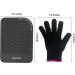 Flat Iron Travel Mat & Heat-Resistant Glove | Lessmon Black Matte - Protect Your Curls & Styling Tools (22.9 x 16.5 cm) - Buy Online on GoSupps.com