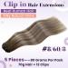 Buy Laavoo 50cm Real Hair Extensions - Ombre Blonde Balayage Clip-Ins | Full Head 5pcs 70g - Perfect for International Shipping - Buy Online on GoSupps.com