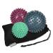 Navaris 3x hedgehog ball with knobs - 3 Set hedgehog ball ball massage ball - Massage for hand back foot Balance - fitness nop ball medium and hard