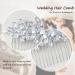 Sooshin Bridal Hair Comb - Crystal Wedding Headpiece for Bride and Bridesmaids in Silver - Buy Online on GoSupps.com