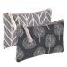 SUMAJU 2 Pcs Canvas Cosmetic Bag, Multi-Function Travel Makeup Bag Small Zipper Pouch Cute Makeup Pouch Travel Toiletry Bag for Women and Girls Travel Size Toiletries Set 1