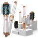 Hairstyler 6 in 1 set hair dryer Air Styler with 6 accessories: Styling brushes Warm air brush ions round brush hairy airflow Airflow automatic curling iron brush for smoothing volume curls white