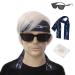 STfantasy Men's Wig Natural Wig Blonde Short Straight Layered Two-tone Mixed Wig for Cosplay (Platinum Blonde)