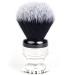 Fendrihan Black and White Synthetic Shaving Brush with Two-Tone Acrylic Handle for personal and professional shaving