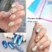 Gradient Aurora Glass Nail Art Stickers - 8 Sheets | Broken Glass Foil Transfers for Women DIY Nail Decoration - Buy Online on GoSupps.com