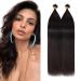 Silk-co Silk-co Pre Bonded Human Hair Extensions U tip Real Remy Hair 1g/s 100 Strands Keratin Nail Tip 18inch #1B Natural Black 18"-100g #1B Natural Black