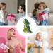 Dinosaur Hair Clips - Dinosaur Hairstyle Decorating Accessories | Acrylic Creative Stylish Trendy Hair Clips For Toddler Kids. Any Hair Type And Style Tyrannosaurus Rex - Buy Online on GoSupps.com