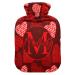 User-defined Valentine's Day heat bottle with reference personalized hot water bottles for pain relief individual hot water bottle heat pack for warm and cold compress 2 L