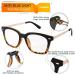 FEISEDY Blue Light Blocking Reading Glasses - Oversized Square Design for Men & Women B4096 Black & Leopard 1.5x Magnification - Buy Online on GoSupps.com