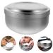 Beavorty 4-Piece Shaving Bowl Set - Metal Shampoo Bowl for Men | Practical Foam Warming Container with Lid | Ideal for Salons & Home Use - Buy Online on GoSupps.com