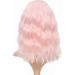 FAELBATY 14 Inch Pink Cosplay Loose Wave Wig - Short Curly Wavy Synthetic Costume Wig for Women - Pastel Pink - Buy Online on GoSupps.com