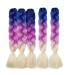 60cm braided hair hair extension ombre braids extensions art hair crochet jumbo braids synthetic braiding hair 5 bundles dark blue to rose red to blonde