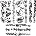 Yesallwas Black Bracelets Scorpion Totem Tattoo Stickers Temporary Tattoos Fake Tattoos 4 Sheets
