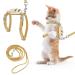 Tiesome cat dishes with a leash and collar set adjustable kitten dishes with color gradient breakout dishes with a leash for kittens while walking outdoors (yellow)