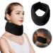 NizirioOo neck ruff Cervical support neck bandage cervical support alleviation of pain and pressure collar for neck pain and support adjustable 45-5cm (black)