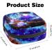 Portable Women's Binding-Up Bags | Menstrual Cup Pocket & Pads for Teens | Blue Glitter Galaxy Design - Buy Online on GoSupps.com