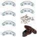 Metal Heel Plates 3 Pairs Sole Repair Kit Shoes Heel Taps Tips Repair Pad with Screw Nails for Shoes and Boot