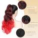 Buy Gairyan 50cm Curly Ponytail Hair Extensions - Black Ombre Red Claw Clip for Women - Long Wavy Synthetic Hair Extensions - Buy Online on GoSupps.com