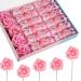 SOOJOY Girls Baby Shower Favors: 29 Pack 4 inch Bulk Cute Pink Small Candy Bottle with Roses for Newborn Baptism 0-3 Years Old Birthday Party Centerpiece DIY Decor Supply Guest Favor Gifts (Pink)