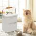 Geyecete Cat Treats & Food Storage Tin with Lid and Spoon - White - Buy Online on GoSupps.com