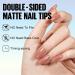 TOMICCA Short Coffin Nail Tips 180PCS Matte Dark Nude Gel Nails - 15 Sizes, No Filed Pre-colored Press On Nails for Nail Art Extensions - Buy Online on GoSupps.com