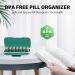 Weekly Pill Organizer - 2x Daily Moisture-Proof Travel-Ready AM PM Pill Box with Detachable Compartments - Dark Green - Buy Online on GoSupps.com