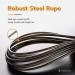 FEECCO 1/2 lb Weighted Jump Rope for Boxing, Cardio, Crossfit - Adjustable Length Steel Ropes with Ball Bearings and Metal Handles - Suitable for Men and Women - 10' Length - 6'6'6 User Height - Buy Online on GoSupps.com