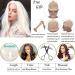 Natural Hairline White Blonde Lace Front Wigs - Body Wave Synthetic Hair for Drag Queens & Cosplay - 26 Pastel Wedding Wigs for Women - Buy Online on GoSupps.com