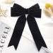 Desenda Handmade Velvet Bow Hair Clip Large Satin Ribbon Bow Hairpin Barrettes Fastener French Hair Bow Headband Elegant Hair Tie Vintage Hair Accessories for Party Gift Girls Women - Black - Buy Online on GoSupps.com