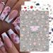 YOSOMK 8 Sheets Flower Nail Art Stickers Charming Daisy Nail Decals Spring Nail Stickers for Nail Art Perfect Nail Accessories 3D Self-Adhesive Design Nail Decoration for Women Flower Nail Sticker-1
