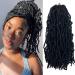 Paraglame Short Faux Locs Crochet Hair 14 Inch Soft Locs 8 Packs Natural Black Pre-Looped Crochet Hair New Soft Faux Locs Curly Hair Extension Goddess Locs Crochet Hair for Black Women ( 8 Packs 1B) 14 Inch(Pack of 8...