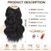 NANNAN Black Long Wavy U-Shaped Clip in Hair Extensions | 18 Inch Synthetic Hairpieces for Women - Buy Online on GoSupps.com