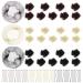 30 pieces of invisible hair networks duttnetz elastic with 30 pieces of hair needles for hair net ballet children hair network for sleeping (black coffee gold)